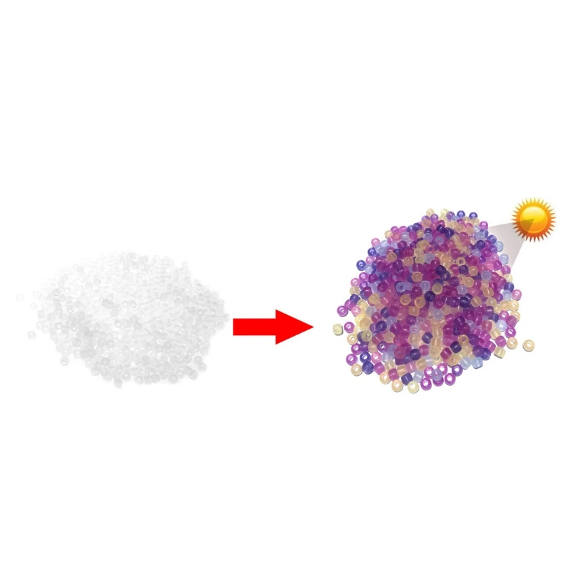 Уф прозрачные цветные бусины, меняющие цвет жемчужины на солнце для изготовления ювелирных изделий/рукоделия
