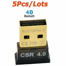 5 шт./лот мини USB Bluetooth адаптер CSR 4,0 Двойной режим радио Bluetooth v4.0 адаптер для Windows 7/8/10