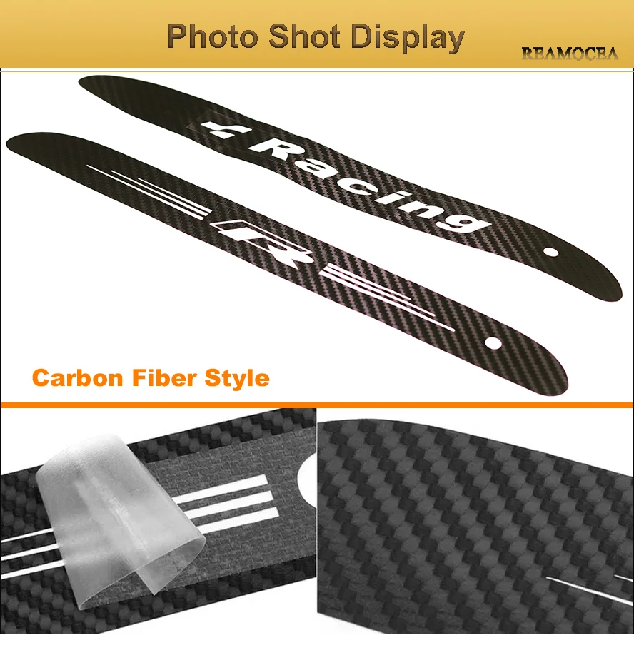 Reamocea Car Styling High Mounted Stop Brake Lamp Light Carbon Fiber Stickers Decals For VW Volkswagen GOLF 6 7 MK6 MK7 POLO (11)