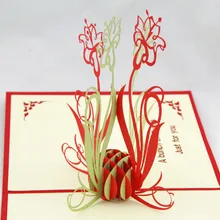 Благодаря qubiclife визитная карточка Творческий пользовательские Hollow стерео Орхидея