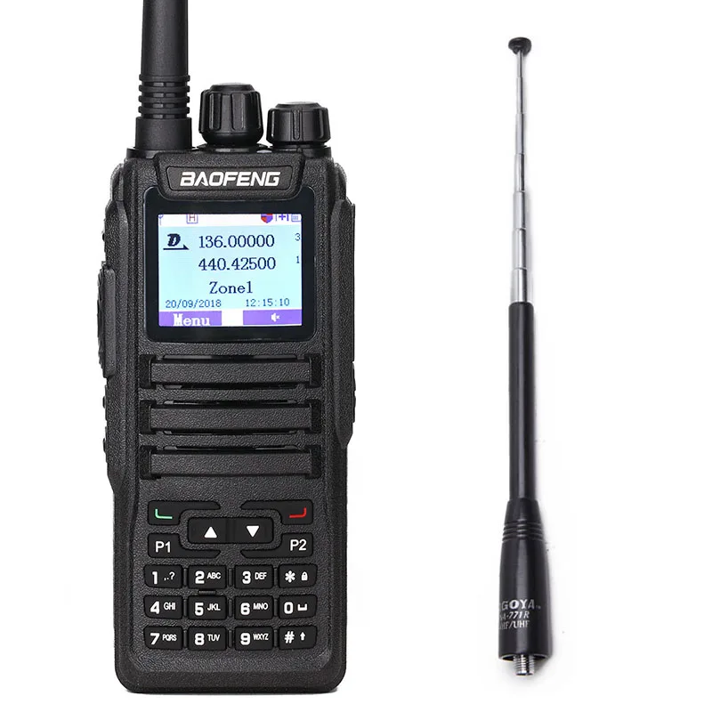 

Baofeng DM-1701 Walkie Talkie Dual Time Slot DMR Digital Tier1 & 2 3000 Channels Ham Amateur CB Radio+771R Telescopic Antenna
