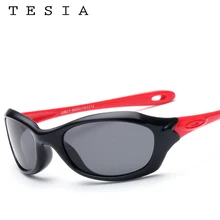 TESIA 2016 New Sunglasses Boys Girls Safety Glasses Polarized Kids Sunglasses Pink Color Patchwork Flexible Eyewear S882