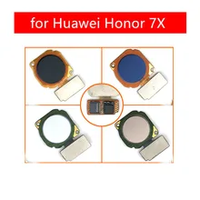 Для huawei Honor 7X сканер отпечатков пальцев Сенсорный ID сенсор Кнопка возврата домой лента гибкий кабель запасные части