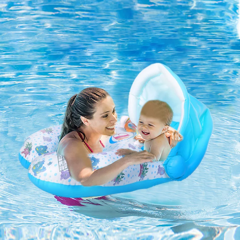 baby swim float with sun canopy