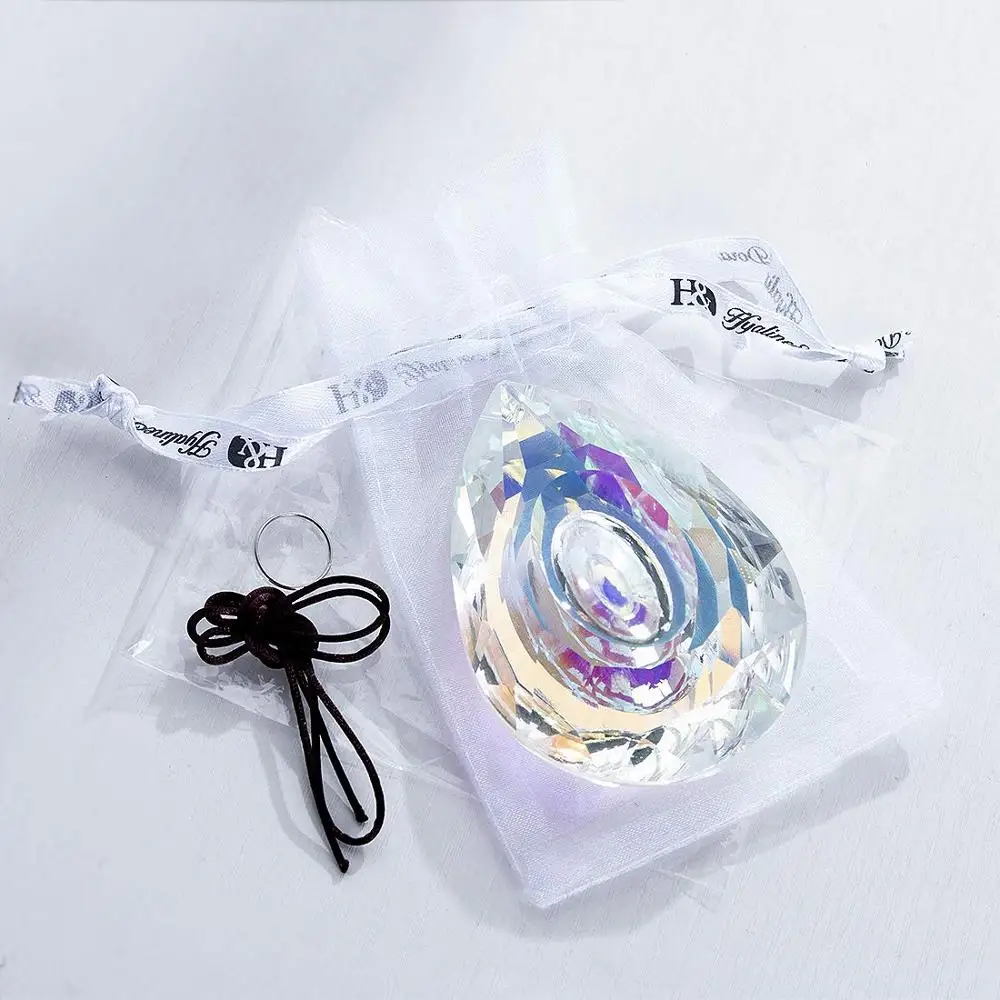 H&D Hanging Crystals Prism Suncatcher For Windows Decoration 89mm AB Chandelier Parts DIY Home Wedding Decor Accessories Craft
