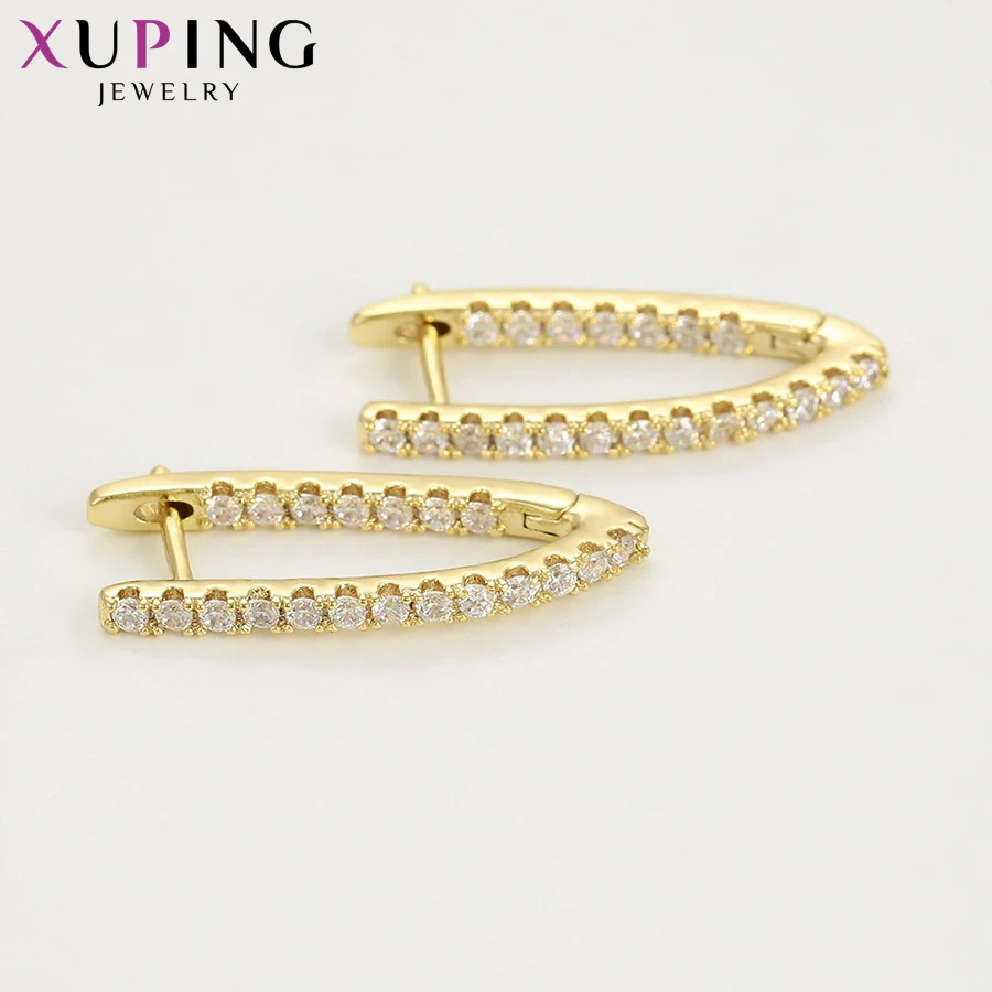 Xuping Hoop Earrings Synthetic Cubic Zirconia Vintage Jewelry for Women Romantic Christmas Gifts S63.4-97445