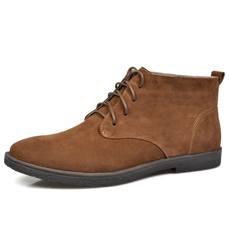 US SIZE 12 13 Nubuck Leather Casual Lace Up Desert Chukka Ankle Boots Men Winter Shoes