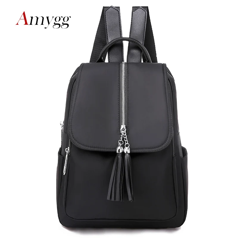 

High Quality Oxford Women Backpack Zipper School Bags For Teenagers Girl Tassel Backpack Female Rucksack Mochilas Feminina