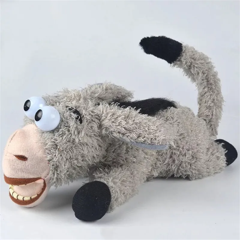 Donkey 30 см Новое поступление Забавный Смеющийся Ослик рулон электронные игрушечные зверушки моделирование животное робот собака подарок для детей день рождения - Цвет: Donkey