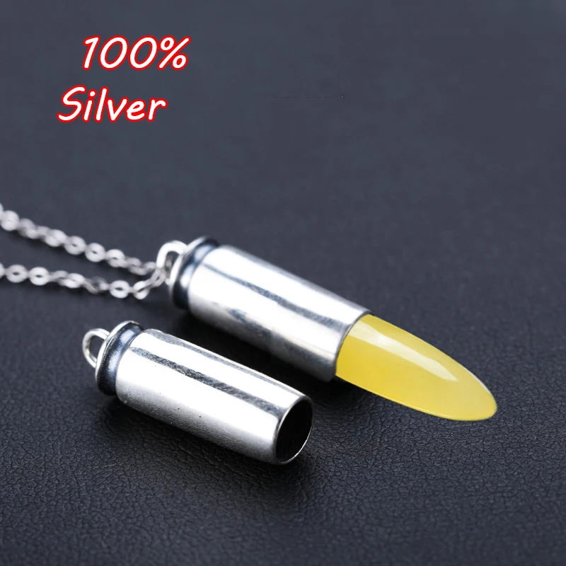 

5mm 925 sterling silver Bullet Pendant Blank base set with honeywax turquoise amber pendant Jewelry Fittings