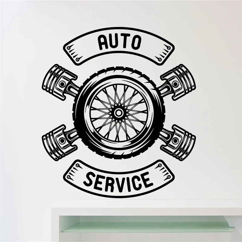 

2018 Rushed Real Car Repair Auto Service Wall Sticker Workshop Garage Wrench Vinyl Home Decor Room Interior Art Decoration X187