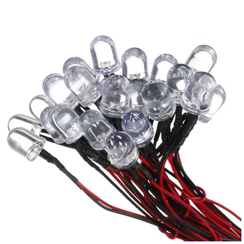 

DSHA 20 pcs 12V 20cm LED Pre wired 10Mm pink /red/green/yellow