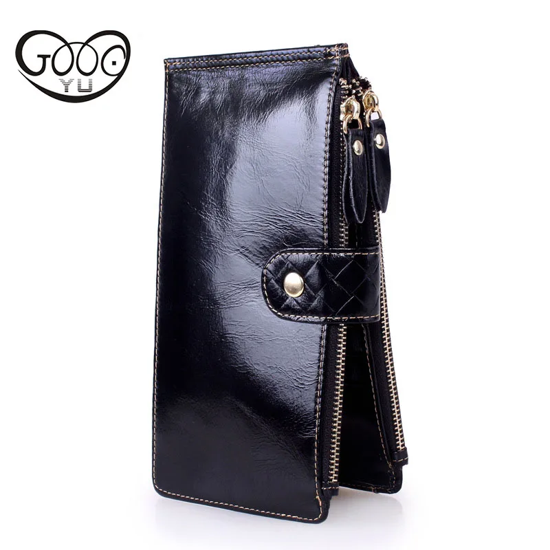 

Europe and the United States fashion first layer of leather multi-color long wallet large capacity multi-card female wallet