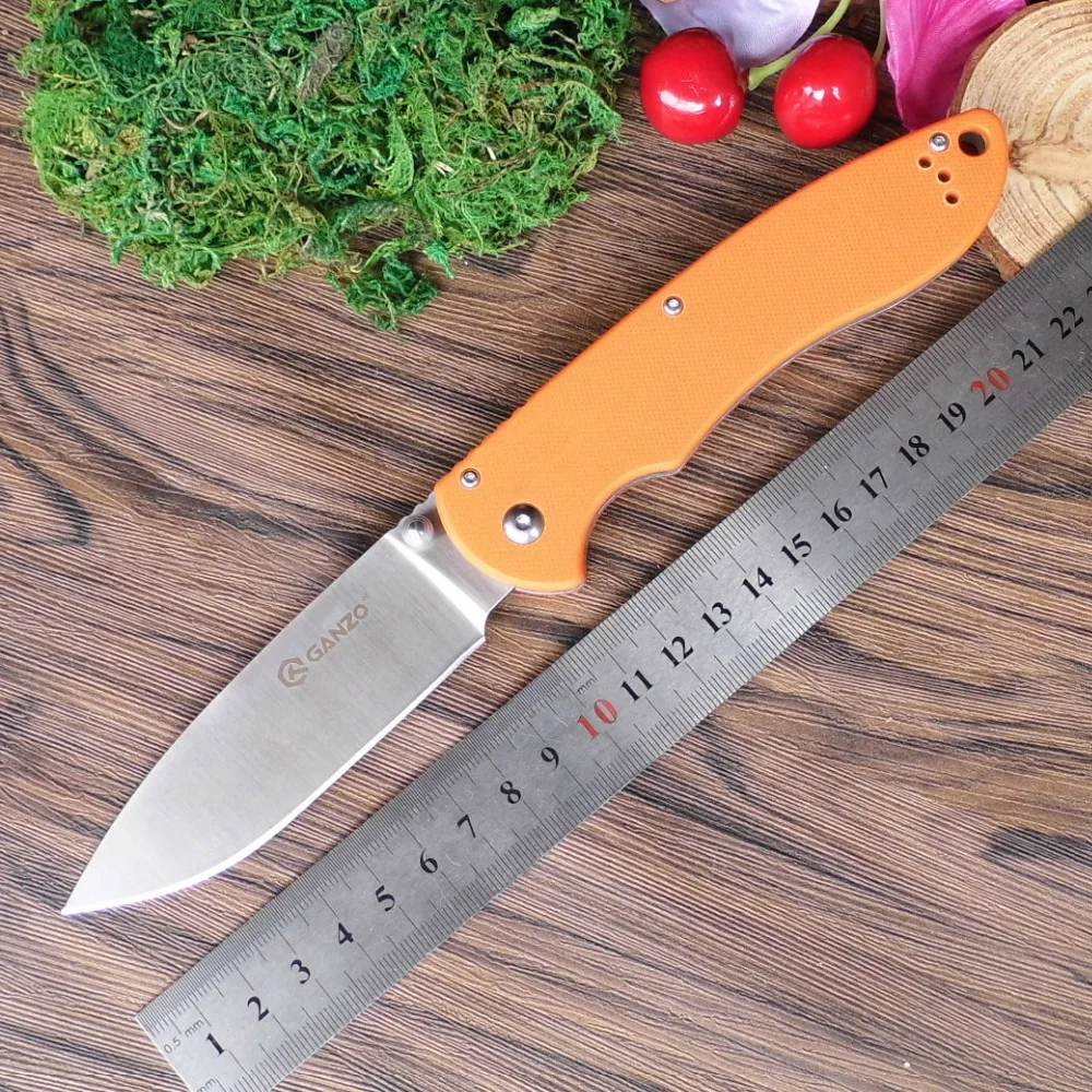 Baratos Ganzo de G740 Firebird F740 58 60HRC 440C hoja G10 mango cuchillo plegable al aire libre refrigeracion solar térmica Camping caza cuchillo de bolsillo herramienta táctica