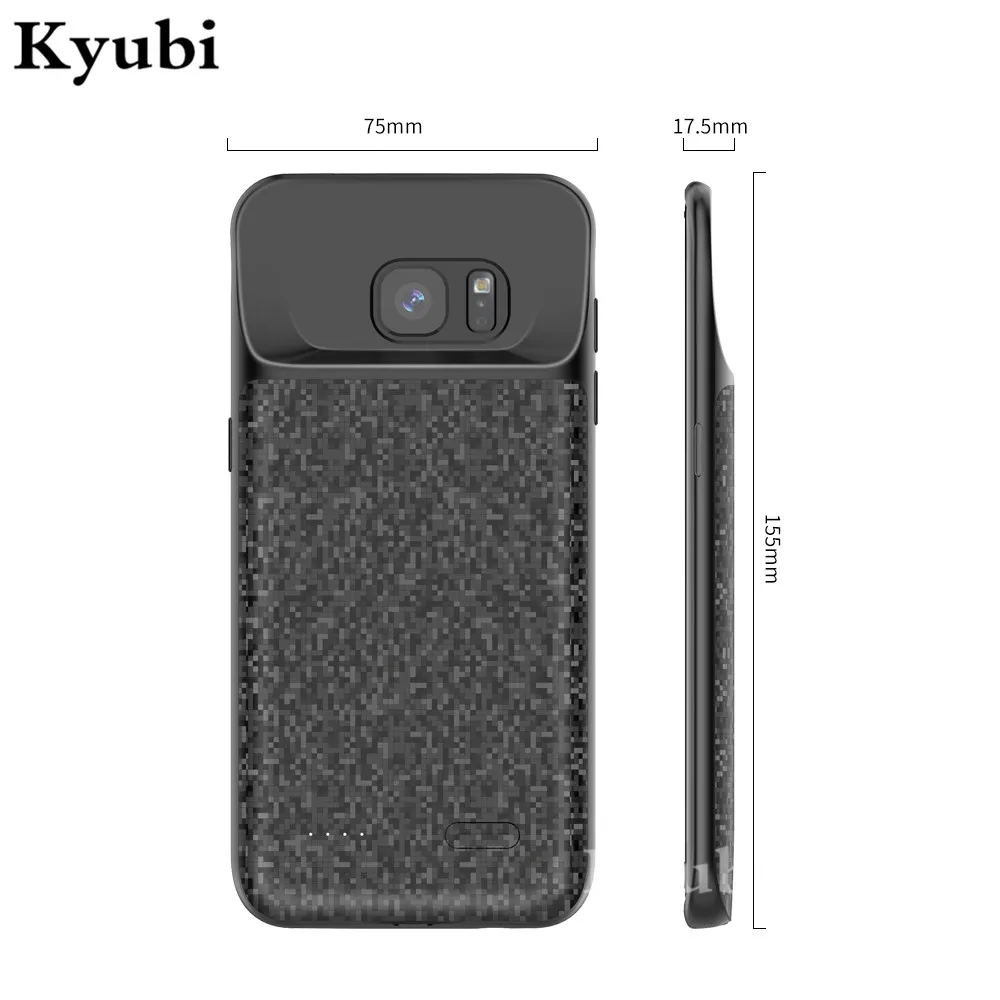 

Ultra Thin Charging Case For Samsung Galaxy S7 Edge 5000mAh Luxury External Battery Pack Backup Charger Case Silicone Power Case