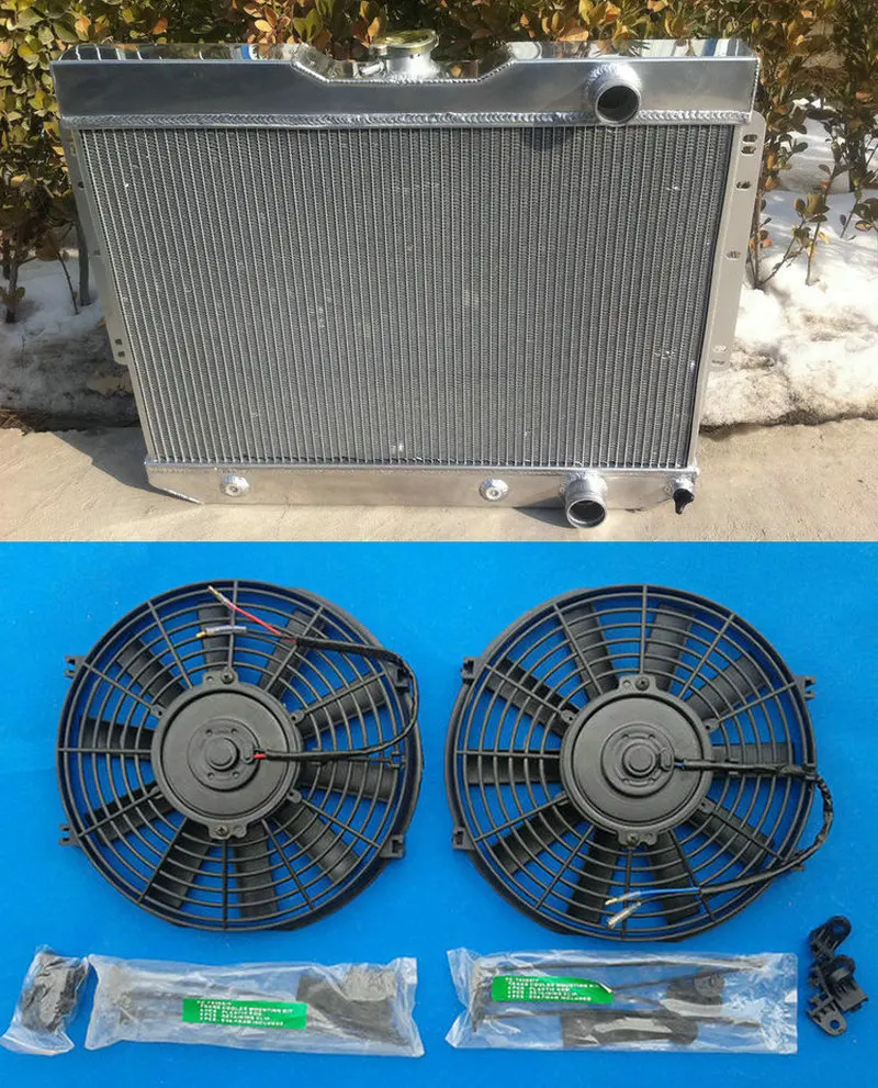 FOR 3 ROW ALUMINUM RADIATOR +2*FANS CHEVY BEL AIR BISCAYNE CHEVELLE IMPALA 1960-1965 60 61 62 63 64 65 | Автомобили и мотоциклы