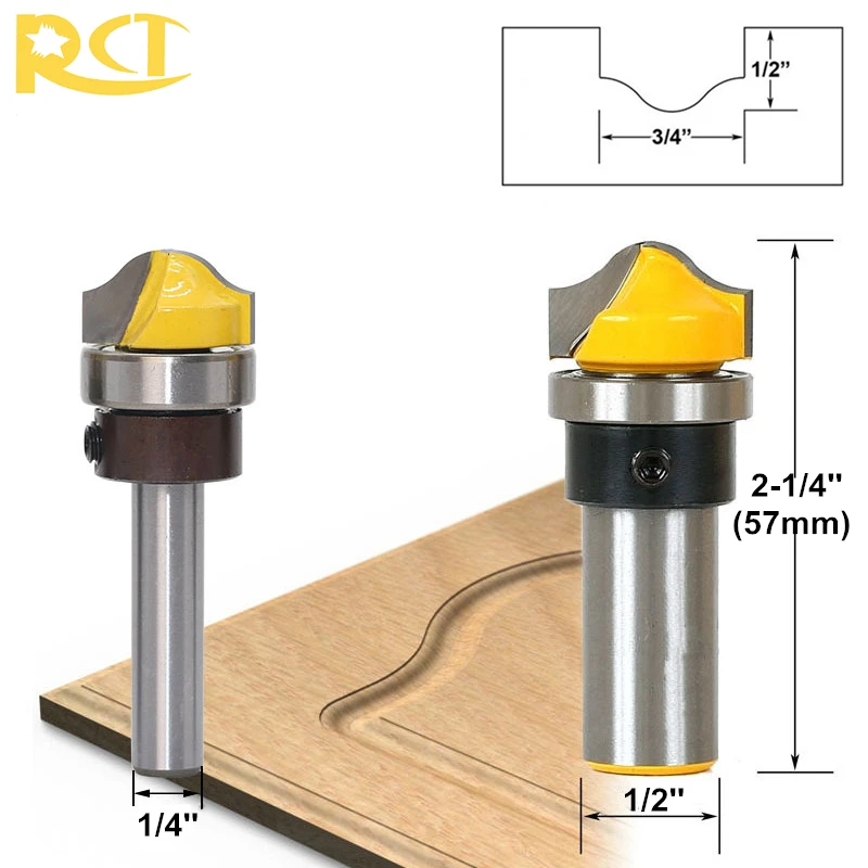 RCT 1/4 ''/8 мм/1/2'' хвостовик формования дуговой фрезы обрезки фрезы для деревообрабатывающие столярные инструменты для резки древесины