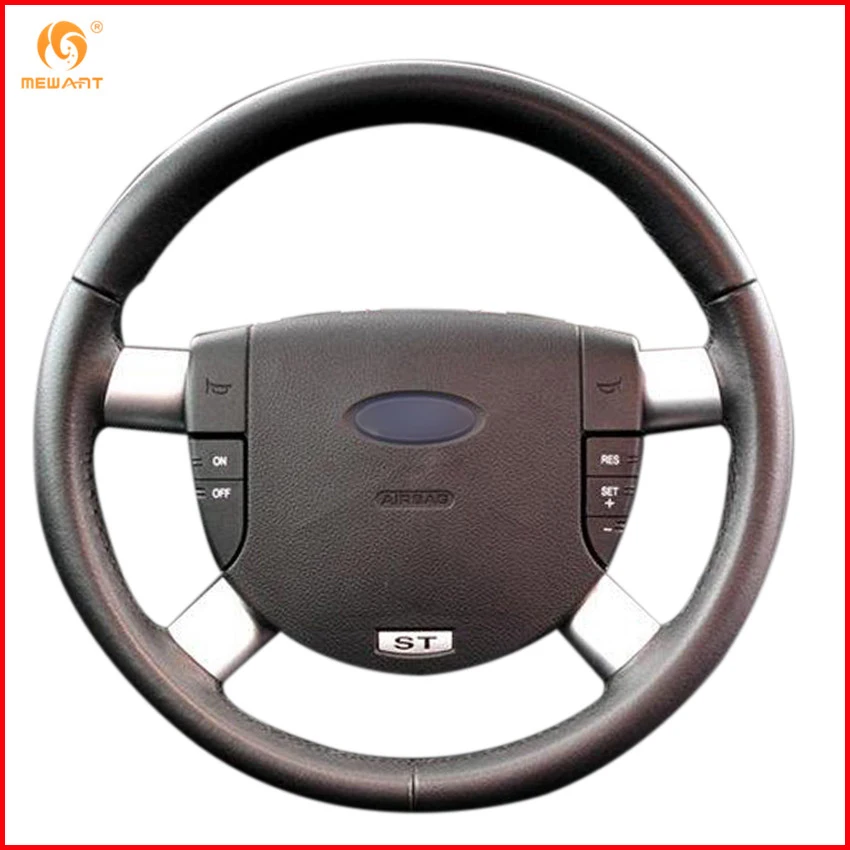 

MEWANT Black Artificial Leather Car Steering Wheel Cover for Ford Mondeo Mk3 2002 2003 2004 2005 2006 Interior Accessories Parts