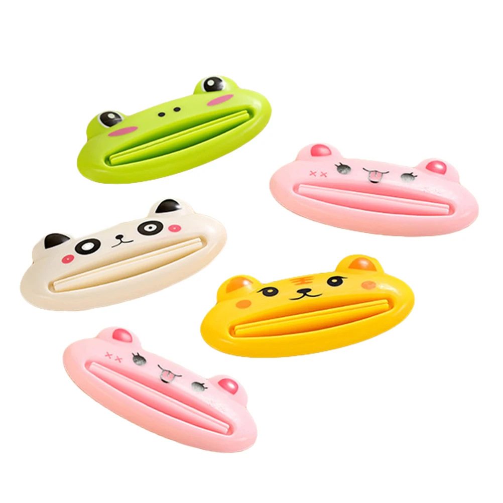 

5pcs/set Cute Cartoon Animal Toothpaste Tube Squeezers Clip Rolling Holder Dispenser (Random Pattern)