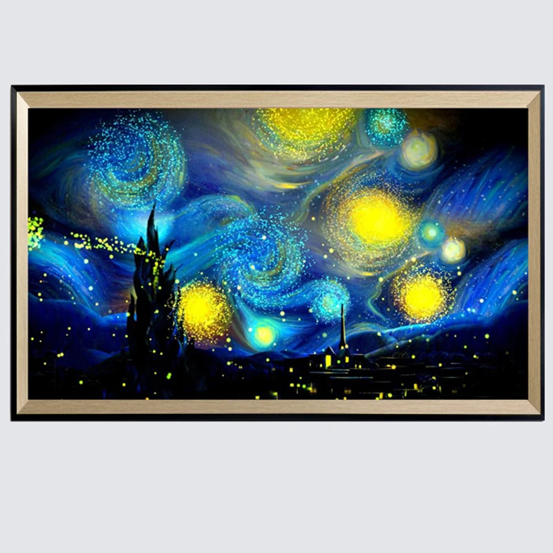 Needlework Cross stitch Starry Night Scenic Paintings 14CT Counted Embroidery kits Art Cross-Stitching DIY Handmade Decor | Дом и сад