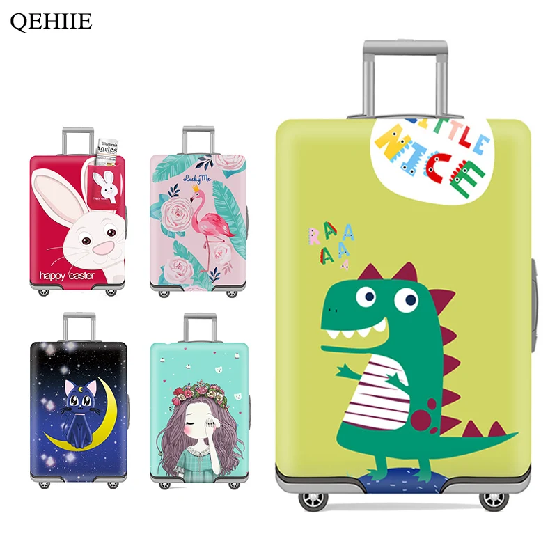 2018 Cartoon Luggage Cover Cute Animal 3D Printing Trolley Case Cover Solid Color Thick Suitcase Protective Cover For 18-32 Inch