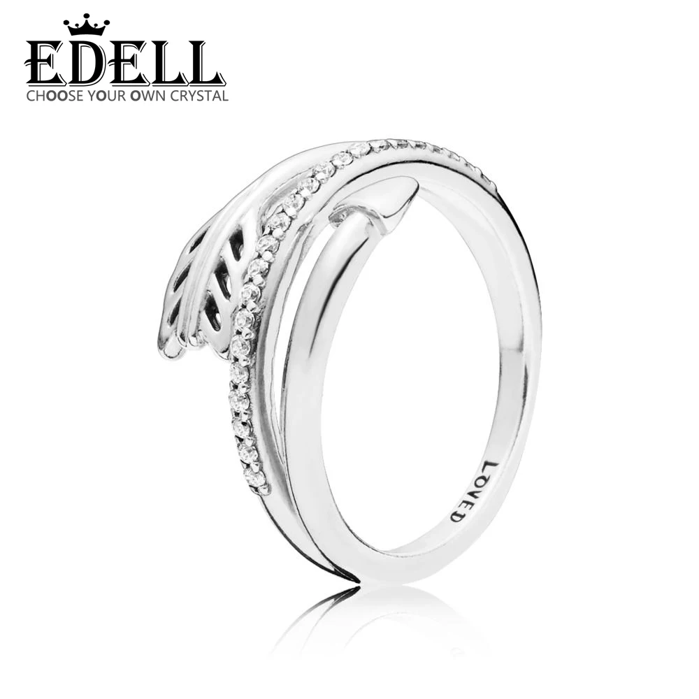 

EDELL 100% 925 Sterling Silver New 2019 Valentine's Day Sparkling Arrow Ring Premium Product Original Jewelry 197830CZ