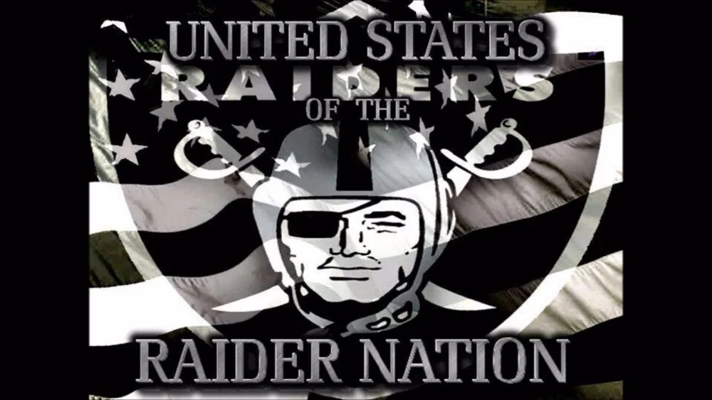 Флаг 3X5FT Oakland Raiders NFL баннер 90x150 см 100% полиэстер эль Envio Libre | Дом и сад