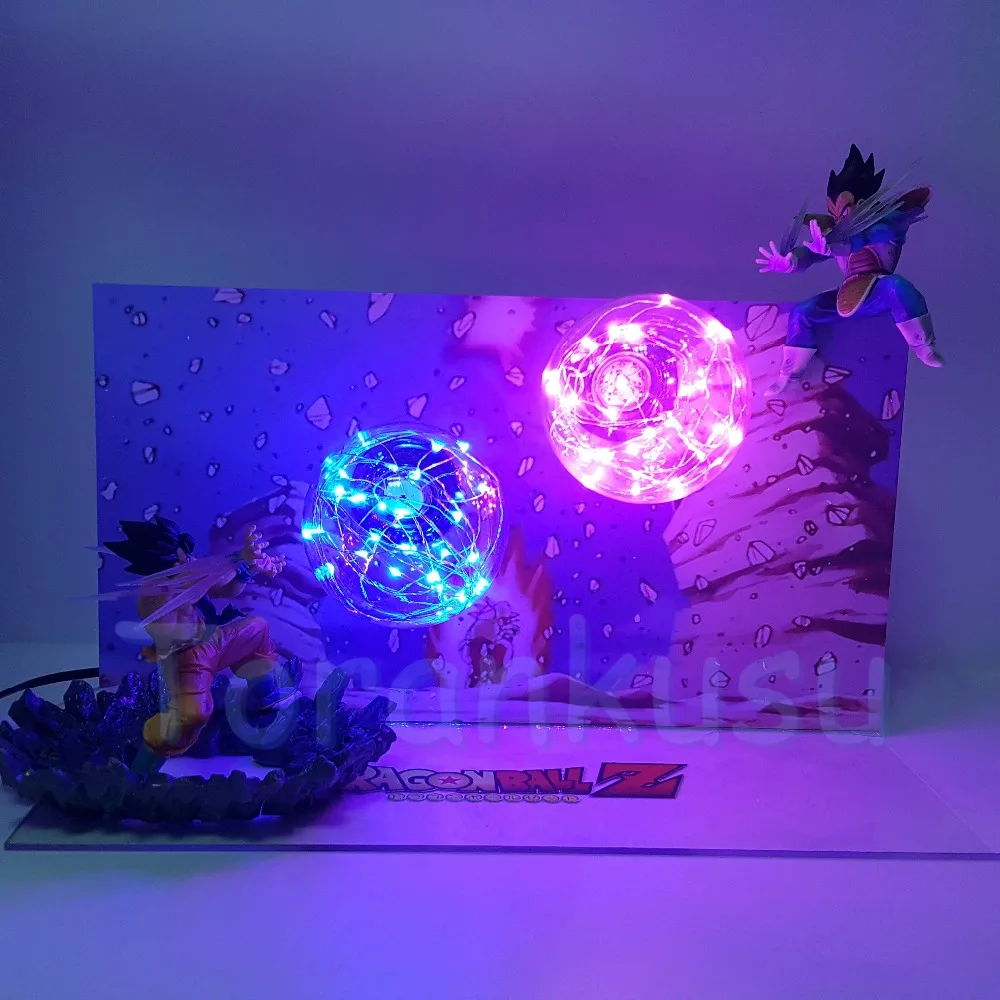 Dragon ball Z Son Goku Kamehameha VS Vegeta Galick ружье DIY светодиодный Набор фигурок dragon ball lampara фигурка драконьего шара