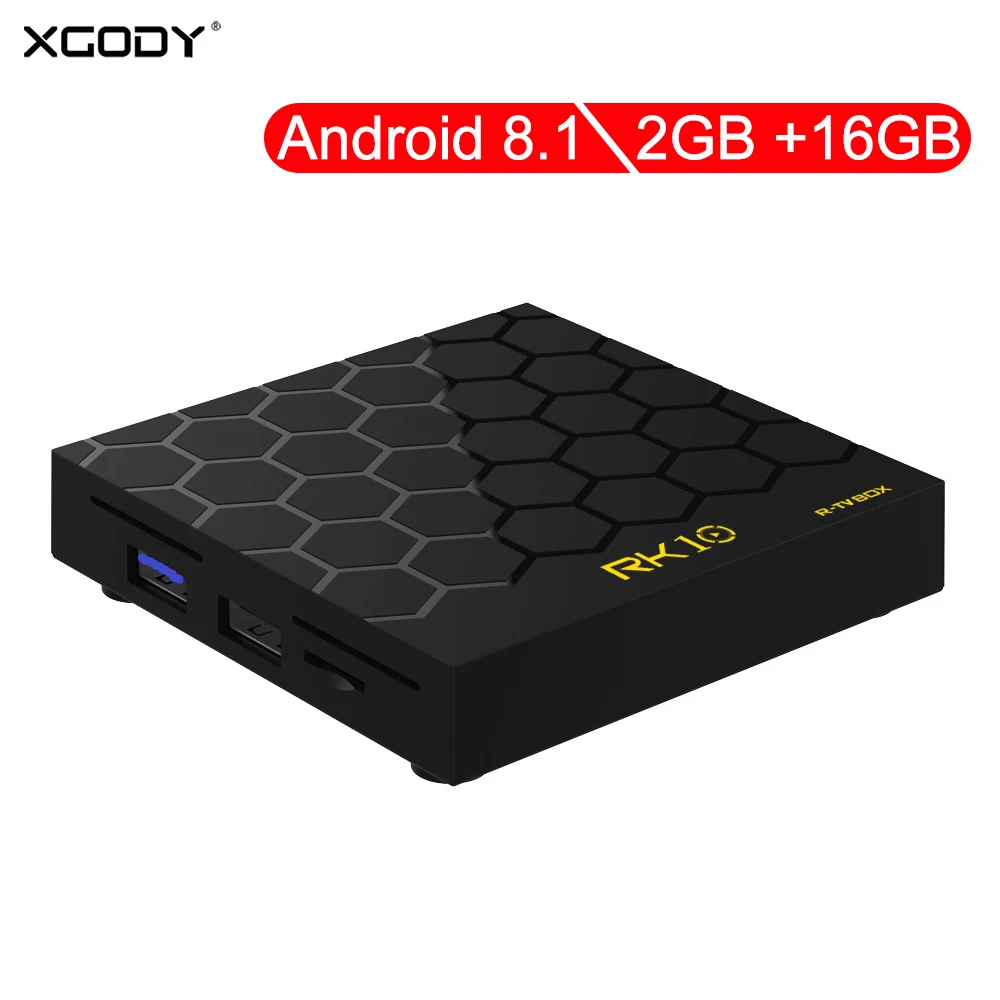 XGODY RK10 Smart Android tv Box медиаплеер RK3328 четырехъядерный процессор 64 бит 2 Гб 16 4G wifi