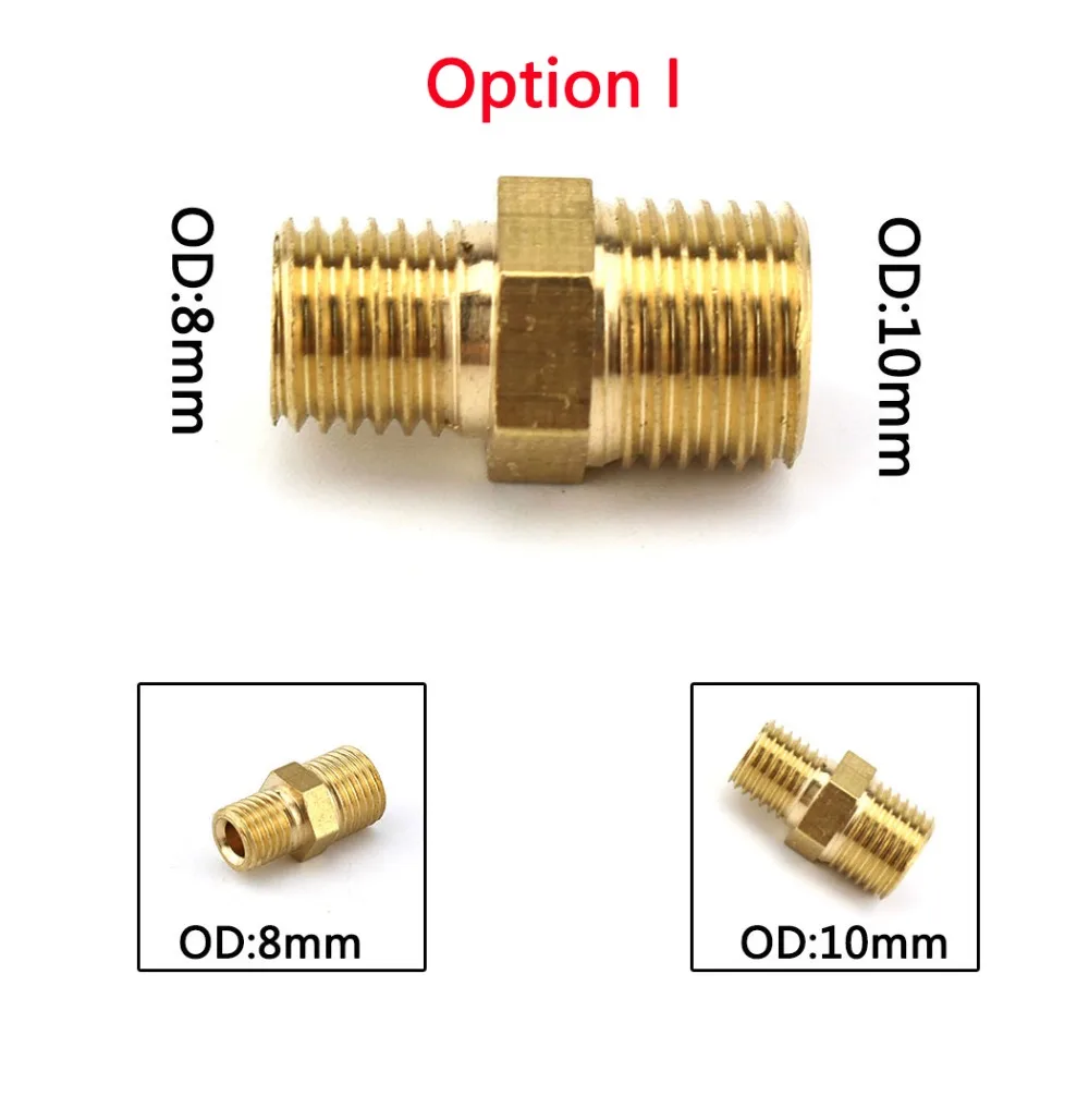 PCP ВВС Медь двойной конец штекер Quick Coupler разъем M10x1 M8x1 Женский Мужской нитки Air разъем соединительные фитинги