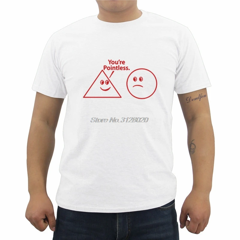 Новинка футболка с надписью You're Pointless Funny Math Sarcastic Nerd Geek модная летняя Мужская