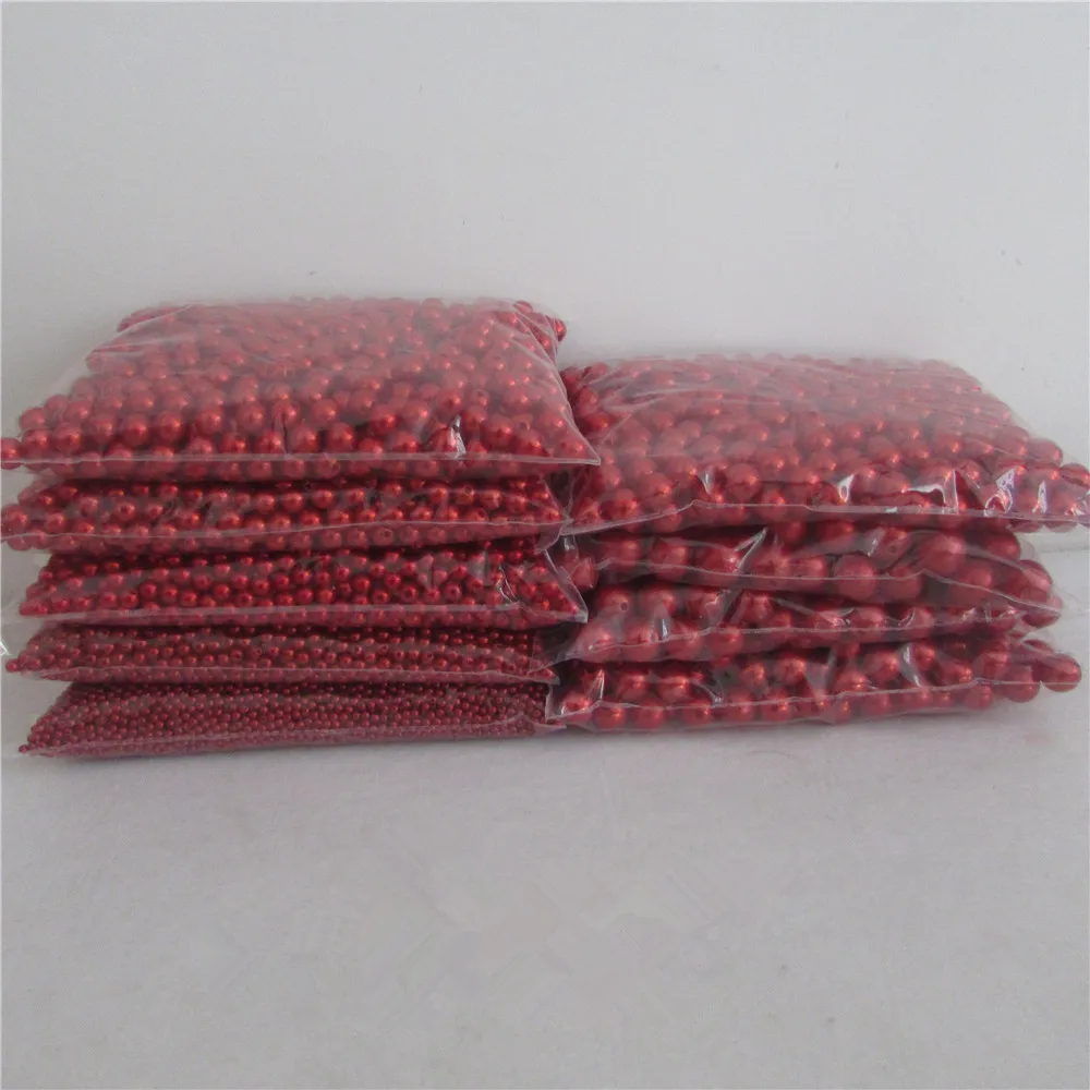 

New Arrival 4mm-20mm Straight hole Perforation Round Plastic Pearl Beads ABS Imitation Pearls for DIY Bracelet Necklace Jewelry