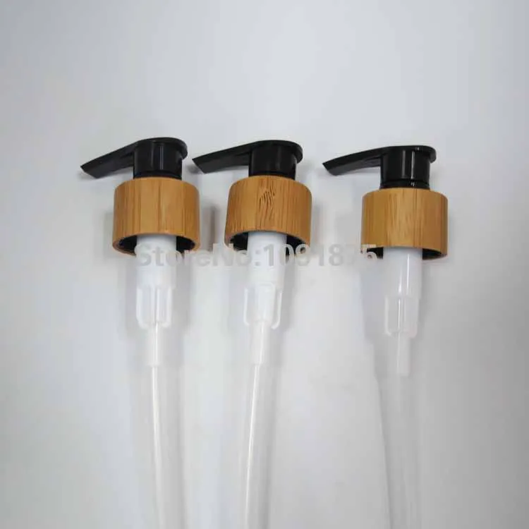 

Free shipping 10 pcs/lot 24/410 bamboo pump sprayers black color for lotion bottles, shampoo bottles,etc