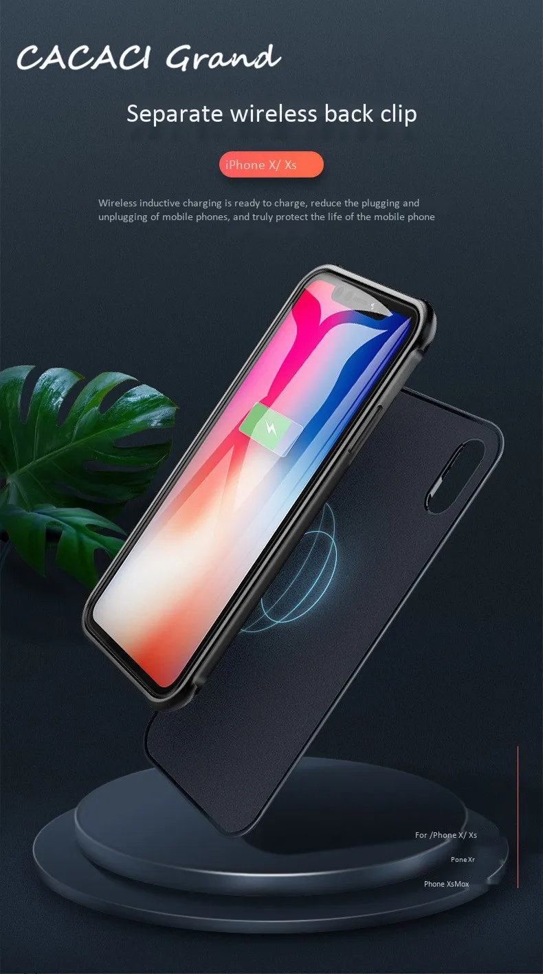 Чехол для аккумулятора с беспроводной зарядкой для iphone X XS XR XS Max чехол для аккумулятора с умным цифровым дисплеем Etui