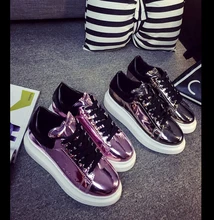 Size 35-39 2 Colors Spring Lady Platform Casual Shoes Comfortable Woman’s Shoes PU Girl’s Footwear Student Shoes ML2793