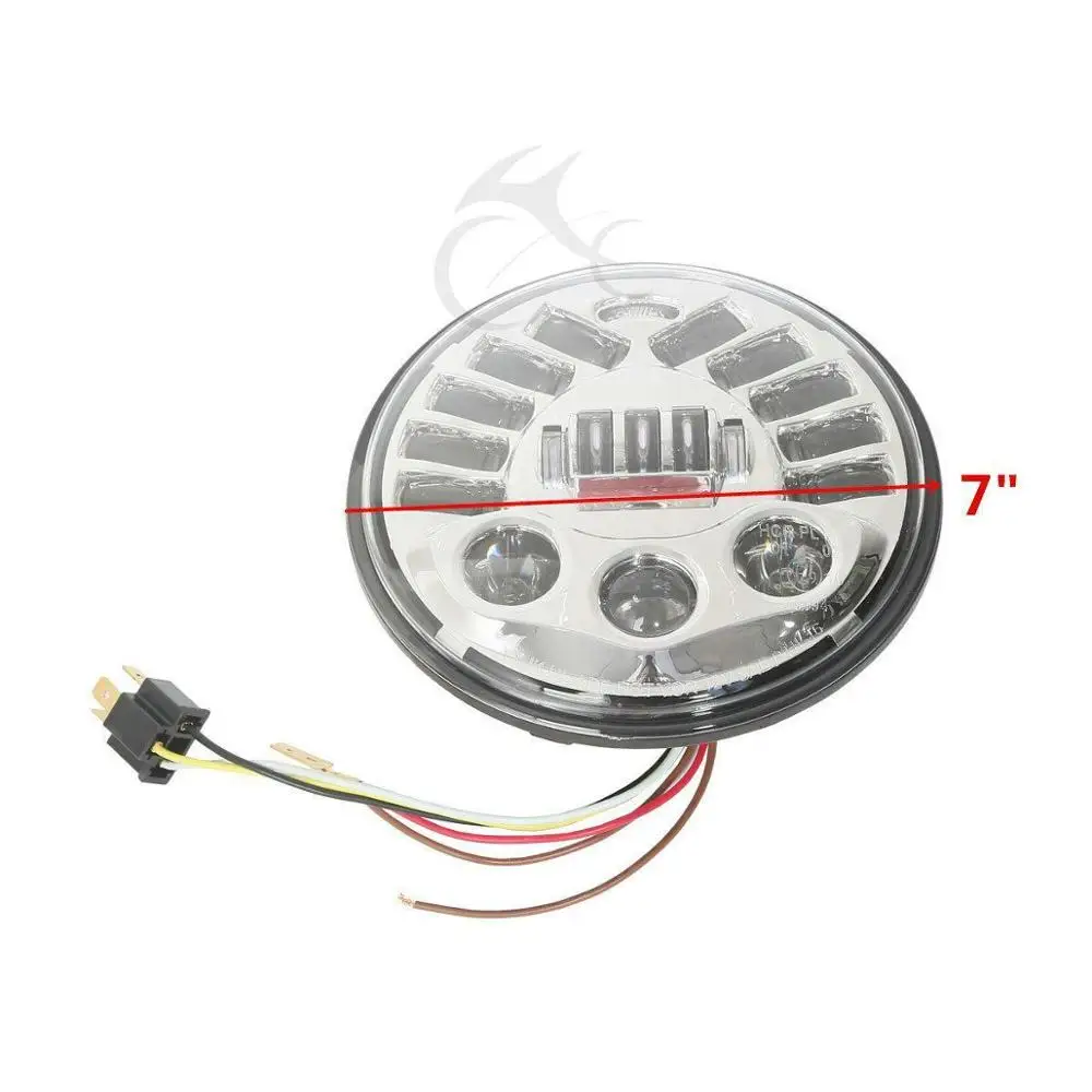 Хром/черный LED 7 &quotпроектор фара для Harley Electra Duo Glide Bad Boy Blackline новый мотоцикл| |