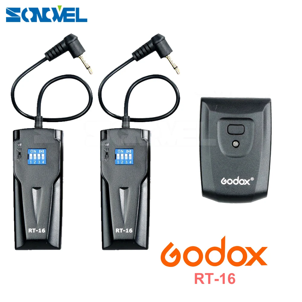 Беспроводная студийная фотовспышка GODOX с триггером для Canon Nikon + 2 ресивера SLR