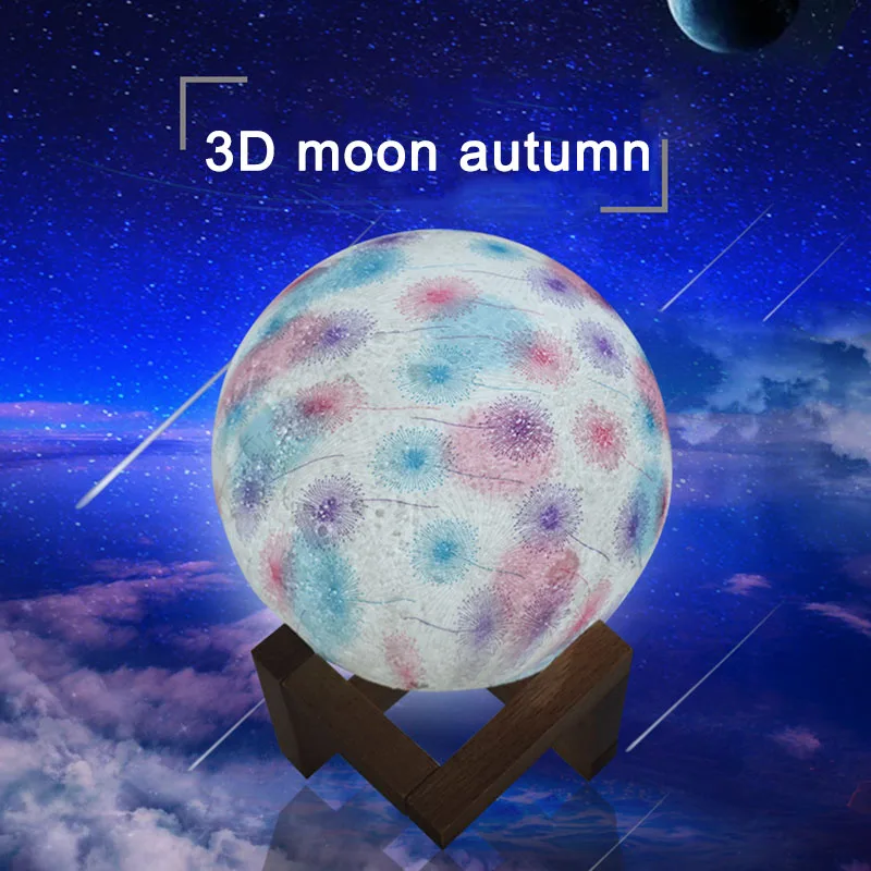 

Newly 3D LED Night Light 16 Colors RGB Remote Desk Table Night Lamp Moon Light for Kids Home Decor XSD88