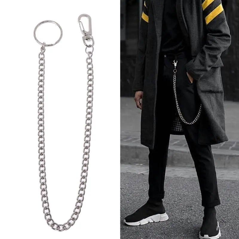 

Hip Hop Pants Belt Chain Chain Secure Travel Wallet Chain Heavy Duty Jeans Link Coil Leash