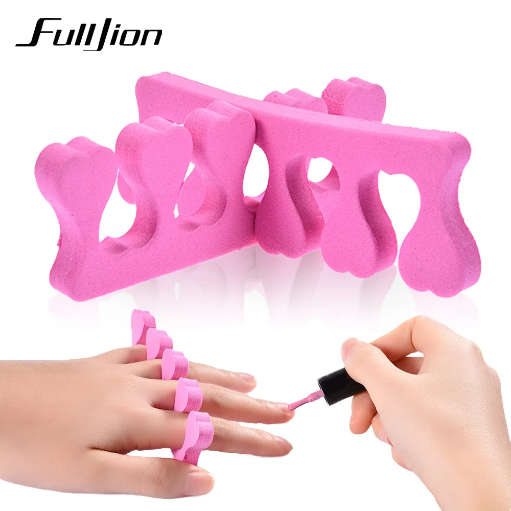 Fulljion 2Pcs/Set Pink Soft Foam Sponge Toe Finger Separator Dividers
