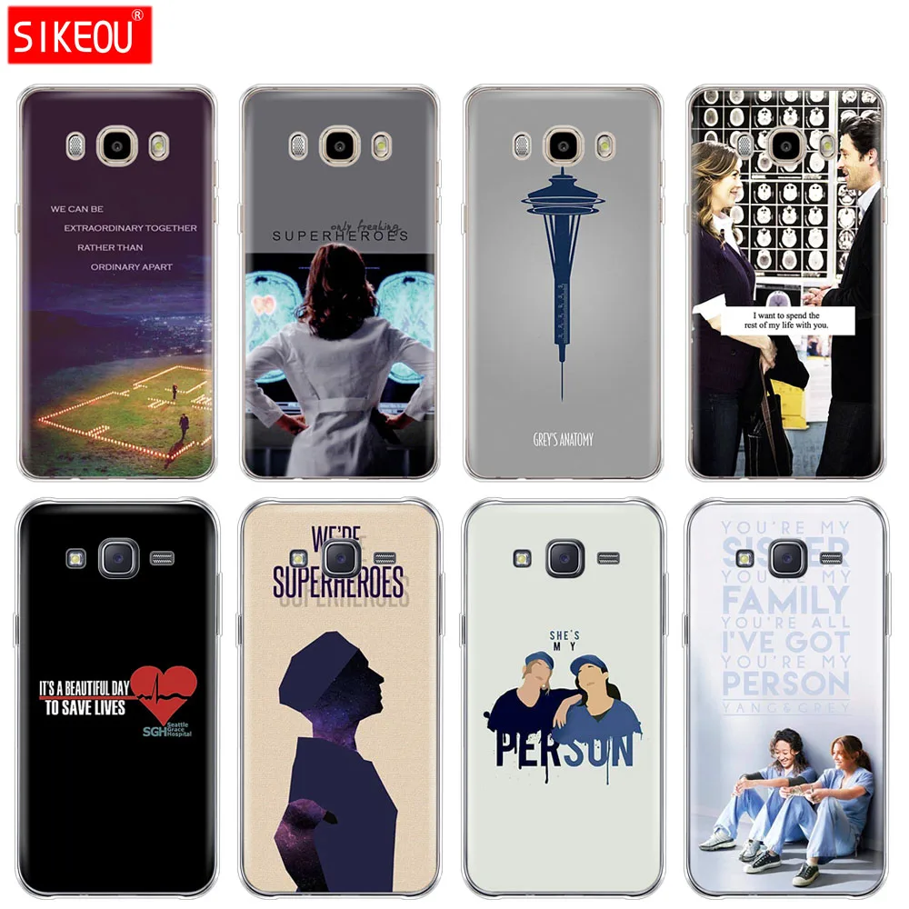 

silicone cover phone case for Samsung Galaxy J1 J2 J3 J5 J7 MINI 2016 2015 prime American TV Greys Anatomy