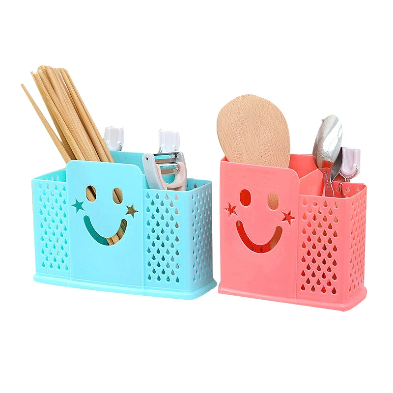 

Kitchen Drain Tableware Storage Racks Thick Plastic Cutlery Chopsticks Spoon Fork Rack Stationery Cosmetic Hanging Storage Racks