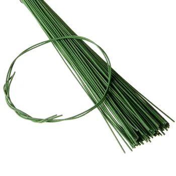 

Dophee 100PCS Paper Covered Wire 2.3mm/0.09Inch Diameter 60cm Long Iron Wire Used for DIY Nylon Stocking Flower Making Art Craft