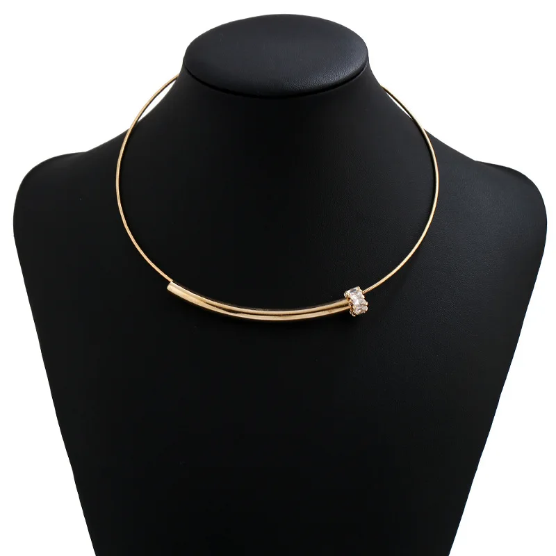 Hot Sale Minimalist Choker Collar Necklace 2017 high quality gold color
