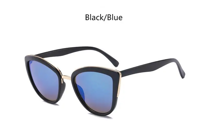 Роскошные женские солнцезащитные очки "кошачий глаз", австралийский модный бренд, Черепаховые Солнцезащитные очки, женские дизайнерские коричневые солнцезащитные очки Oculos - Lenses Color: C4 blue lens