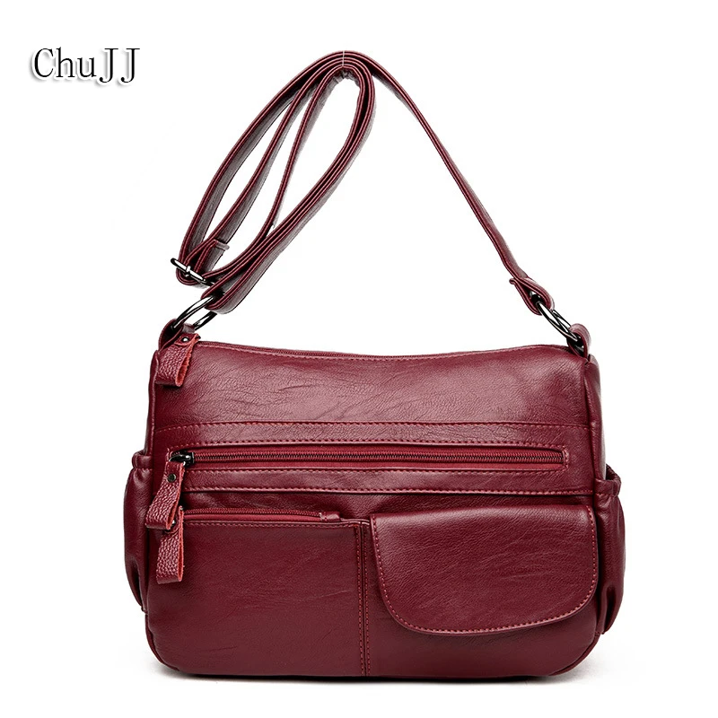 

Casual Women's Genuine Leather Handbags All-match Shoulder CrossBody Bags Ladies Messenger Bag Fashion Women Bags