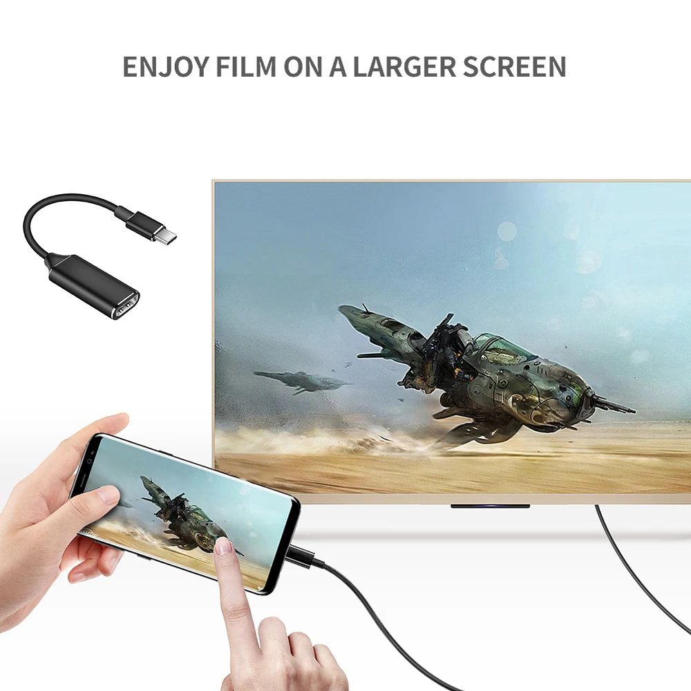 Type C Adapter USB C to HD Adapter 4K 30Hz Cable for MacBook Samsung Galaxy S10 Huawei Mate P20 Pro USB-C HDMI-compatible