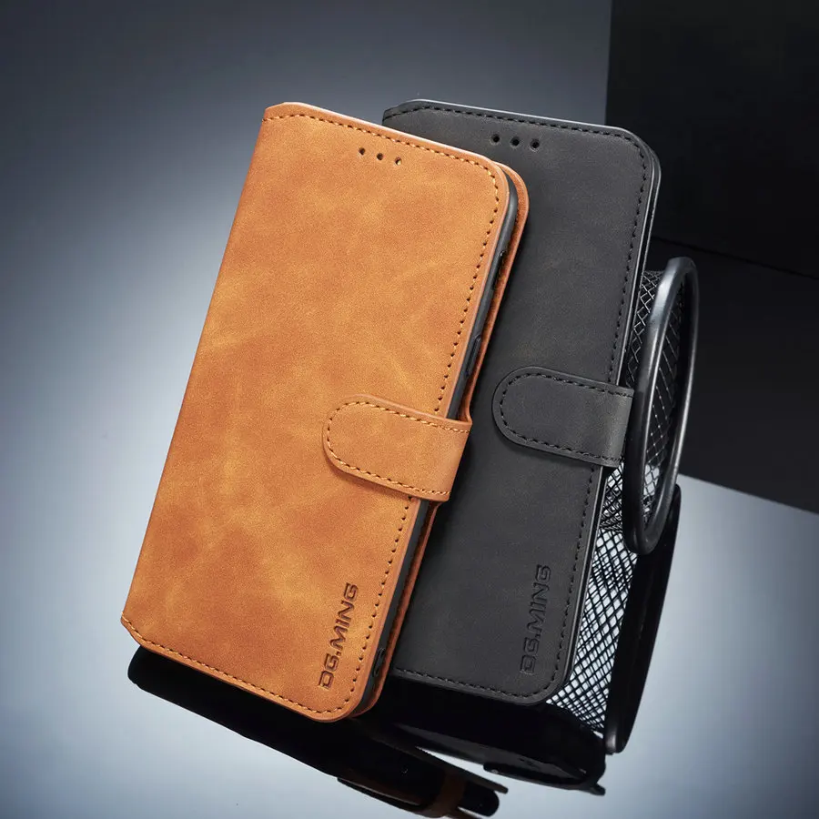 

DG.MING Retro Flip Leather Case For Samsung Galaxy A6 2018 Case Wallet Cover For Samsung A6 Plus 2018 Case With Card Holder Book