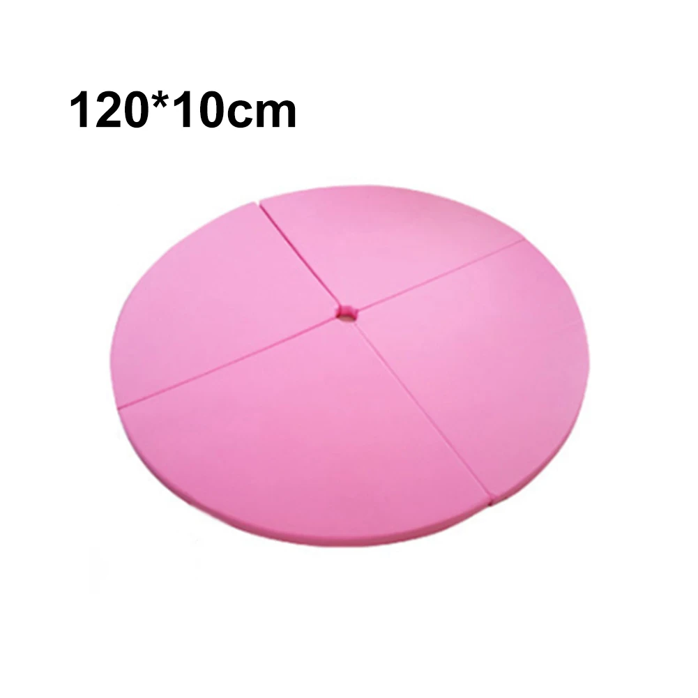 Four-fold Pole Dance Mat Fitness Yoga Thickened PU Leather Cotton Lining Round Dance Mat Non-slip Yoga Mats For Fitness Gym