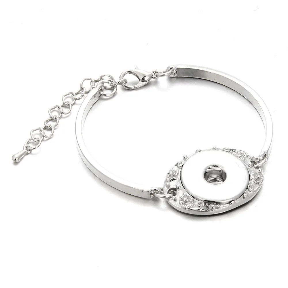 3 цвета Высокое качество сменные браслеты с застежкой для 18-кнопки 20 мм и пуговицы jewelry Для женщин браслет с шармами ZE154 - Окраска металла: 4